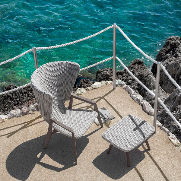 Outdoor Braid and Rope Heigh Back Chair,Lazy Chair, Rest Chair, Easy Chair, ocassional chair - Elemental
