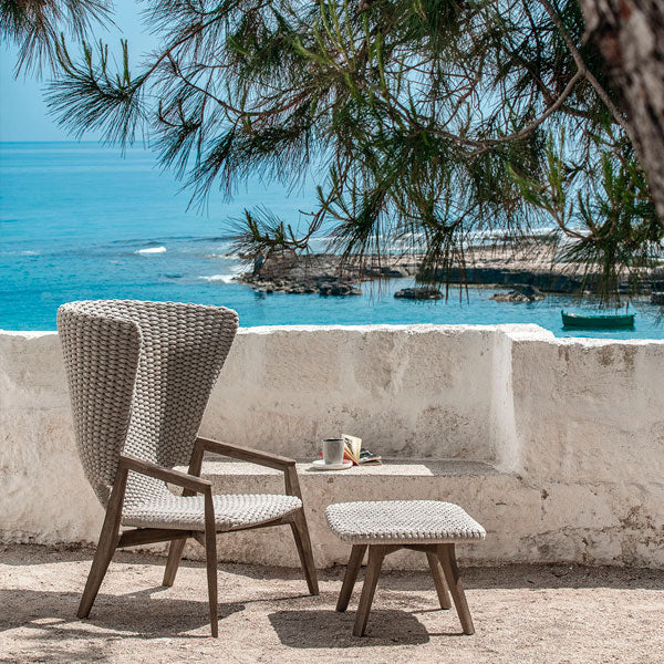 Outdoor Braid and Rope Heigh Back Chair,Lazy Chair, Rest Chair, Easy Chair, ocassional chair - Elemental