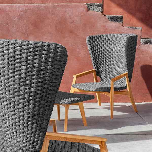 Outdoor Braid and Rope Heigh Back Chair,Lazy Chair, Rest Chair, Easy Chair, ocassional chair - Elemental