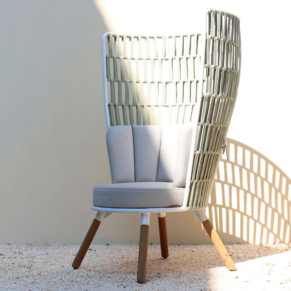 Outdoor Braid and Rope Heigh Back Chair,Lazy Chair, Rest Chair, Easy Chair, Ocassional chair - Noble