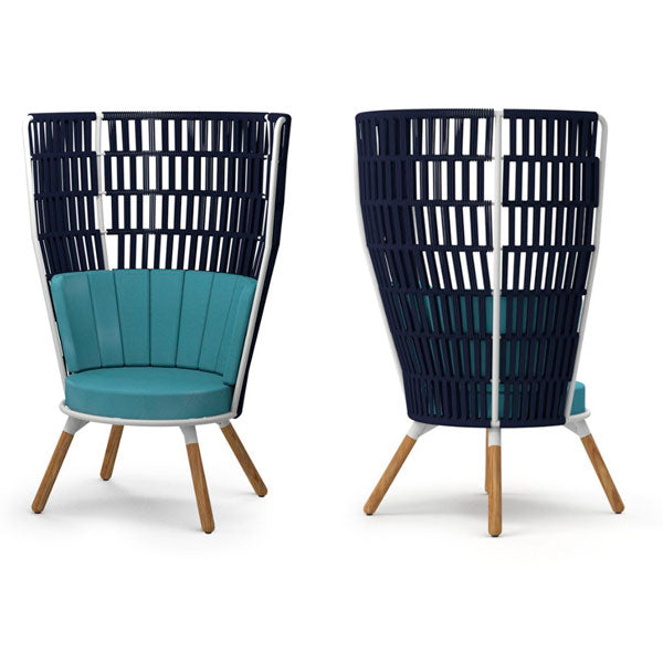 Outdoor Braid and Rope Heigh Back Chair,Lazy Chair, Rest Chair, Easy Chair, Ocassional chair - Noble