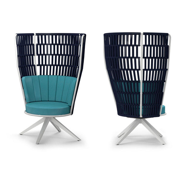 Outdoor Braid and Rope Heigh Back Chair,Lazy Chair, Rest Chair, Easy Chair, Ocassional chair - Noble