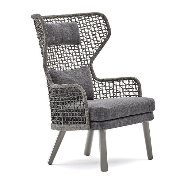 Outdoor Braid and Rope Heigh Back Chair,Lazy Chair, Rest Chair, Easy Chair, Ocassional chair - Parallel-North