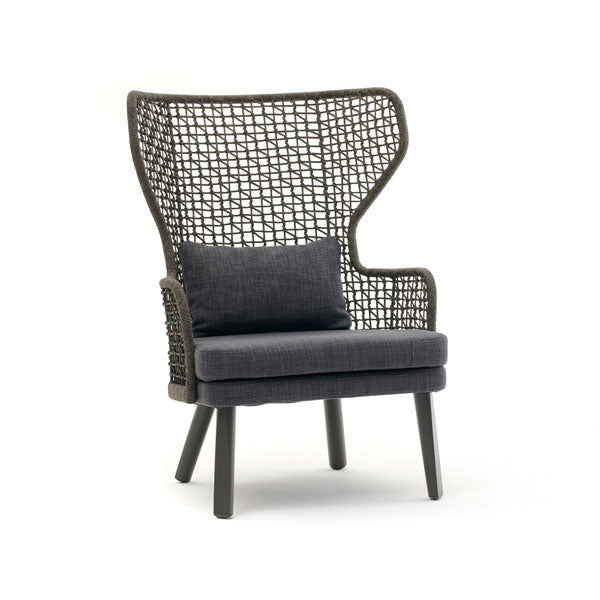Outdoor Braid and Rope Heigh Back Chair,Lazy Chair, Rest Chair, Easy Chair, Ocassional chair - Parallel-North