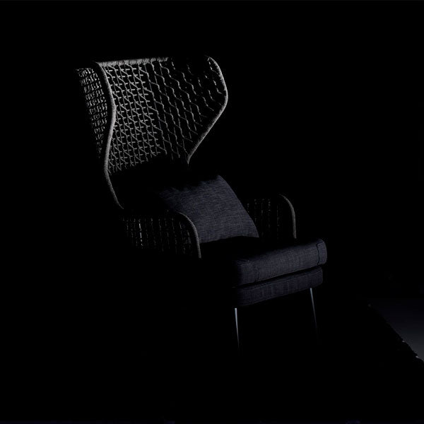 Outdoor Braid and Rope Heigh Back Chair,Lazy Chair, Rest Chair, Easy Chair, Ocassional chair - Parallel-North