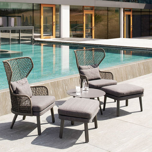 Outdoor Braid and Rope Heigh Back Chair,Lazy Chair, Rest Chair, Easy Chair, Ocassional chair - Parallel-North