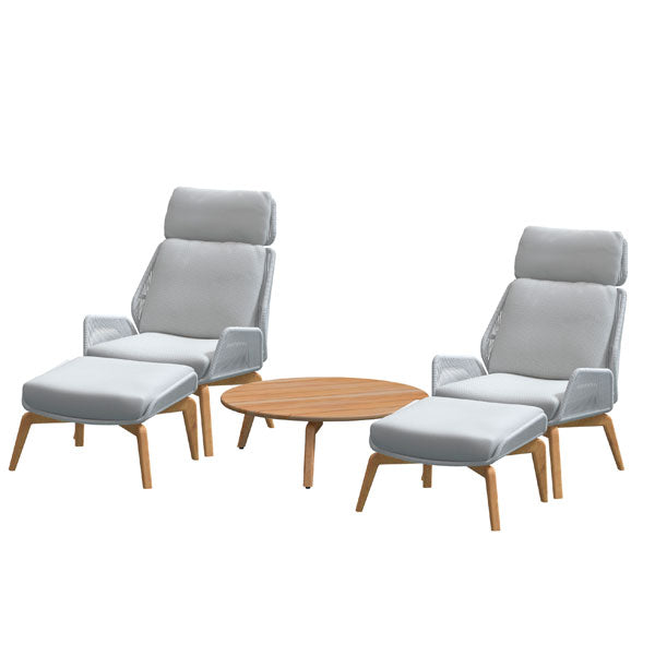 Outdoor Braid and Rope Heigh Back Chair,Lazy Chair, Rest Chair, Easy Chair, ocassional chair - Clove -Prime