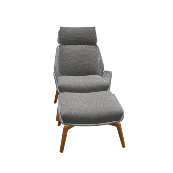 Outdoor Braid and Rope Heigh Back Chair,Lazy Chair, Rest Chair, Easy Chair, ocassional chair - Clove -Prime