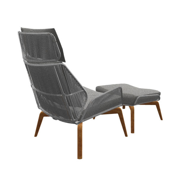 Outdoor Braid and Rope Heigh Back Chair,Lazy Chair, Rest Chair, Easy Chair, ocassional chair - Clove -Prime