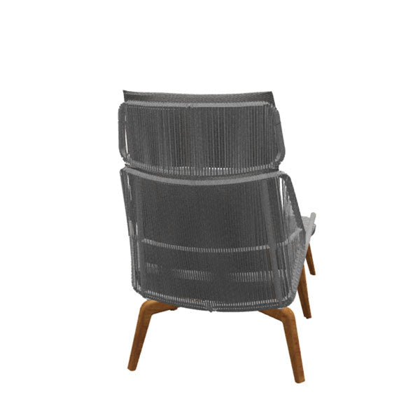 Outdoor Braid and Rope Heigh Back Chair,Lazy Chair, Rest Chair, Easy Chair, ocassional chair - Clove -Prime