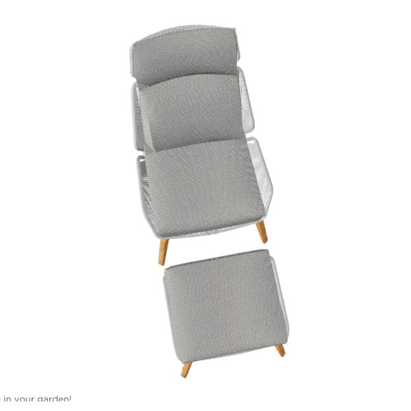 Outdoor Braid and Rope Heigh Back Chair,Lazy Chair, Rest Chair, Easy Chair, ocassional chair - Clove -Prime