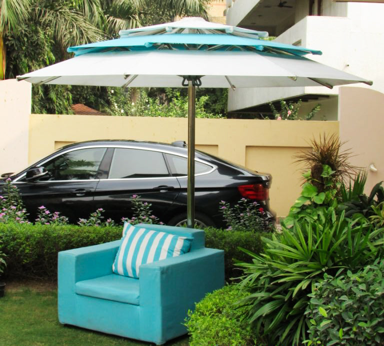 Garden Umbrella - Outdoor Umbrella - Patio Parasol -  Mediterranean™ Triple layer