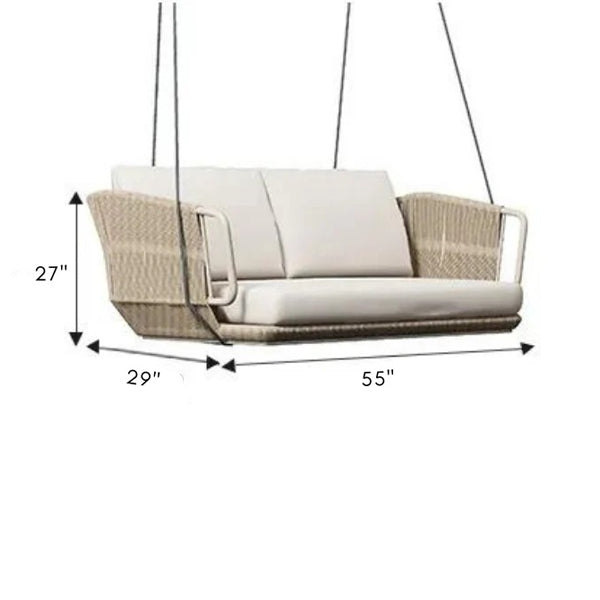 Outdoor Furniture Two Seater Braided & Rope Swing - Nano