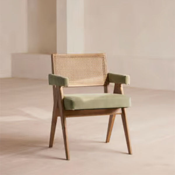 Cane & Rattan Arm Chair CozyNest-01