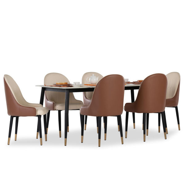 Fully Upholstered Indoor Furniture - Dining Set - Brent