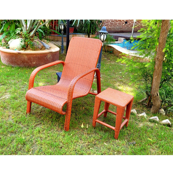 Outdoor Furniture - Easy Lazy Chair - Orange# - Ready Stock Sale