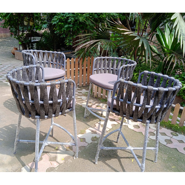 Outdoor Furniture Braided & Rope Bar Chair - Asoki - Ready Stock Sale