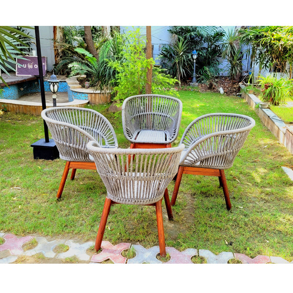 Outdoor Furniture Braided & Rope Coffee Set - Vapore-Mini - Ready Stock Sale