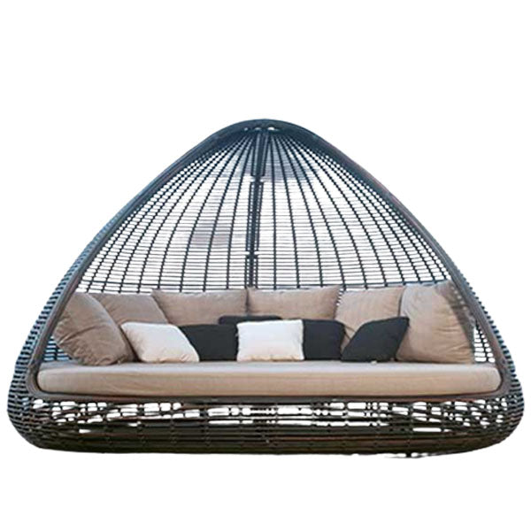 Outdoor Wicker Canopy Bed - Dagrum