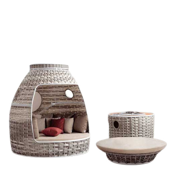 Outdoor Wicker Canopy Bed - Kannada