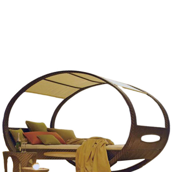 Outdoor Wicker Rocking Day Bed - Canopy