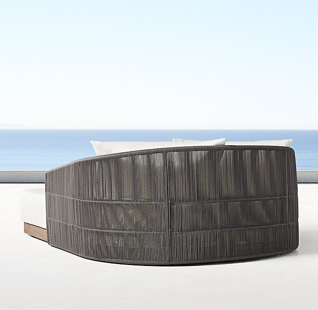 Outdoor Wood Braided & Rope Daybed - Camilla