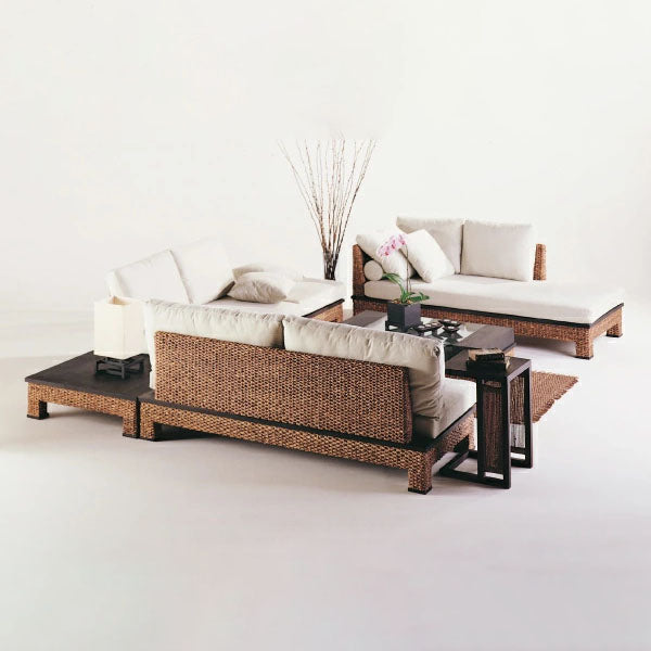 Sea Grass & Wicker Sofa Set -Funky