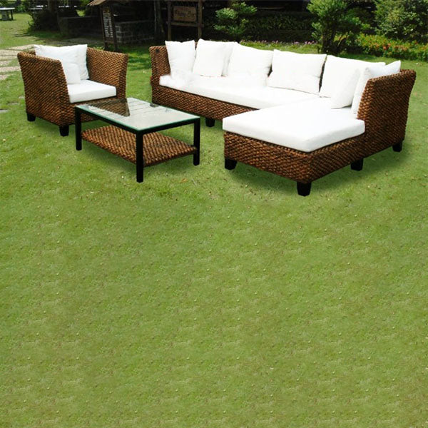 Sea Grass & Wicker Sofa Set - cooper