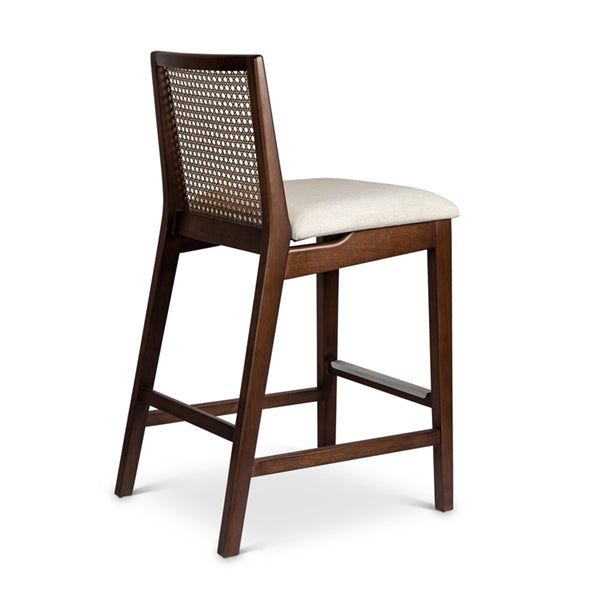 Wooden Cane & Rattan Bar Chair - The Liquid Lounge