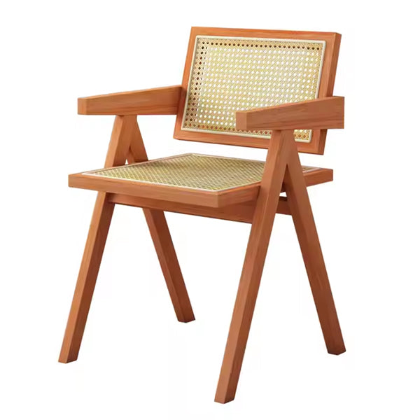 Wooden Cane & Rattan Dining Chair -  The Willow