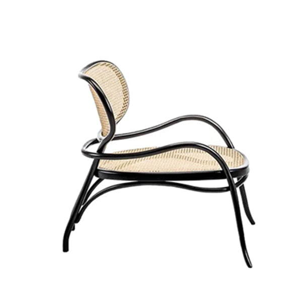 Wooden Cane & Rattan Lounge Chair - Mystique