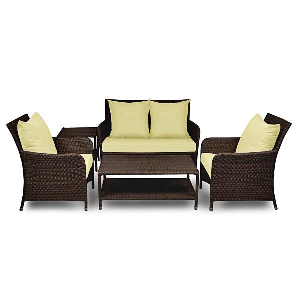 Outdoor Wicker Sofa - Cognac