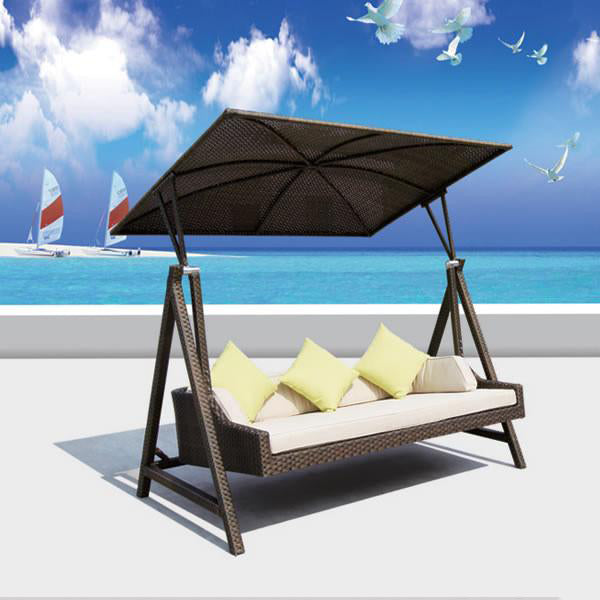 Outdoor Wicker Two Seater Swing - Club