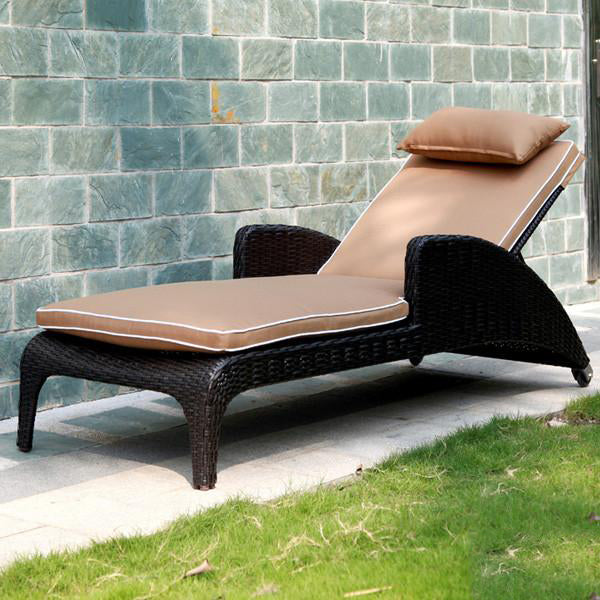 Outdoor Furniture Wicker Sun Lounger - Elevate