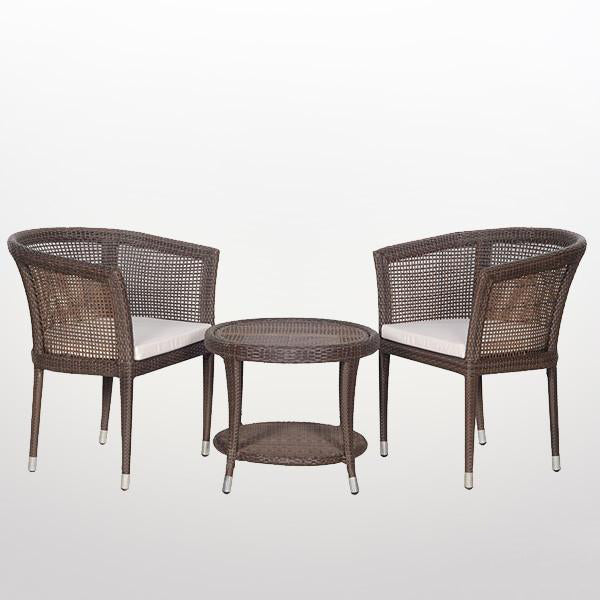 Outdoor Wicker - Stackable Set - Brown