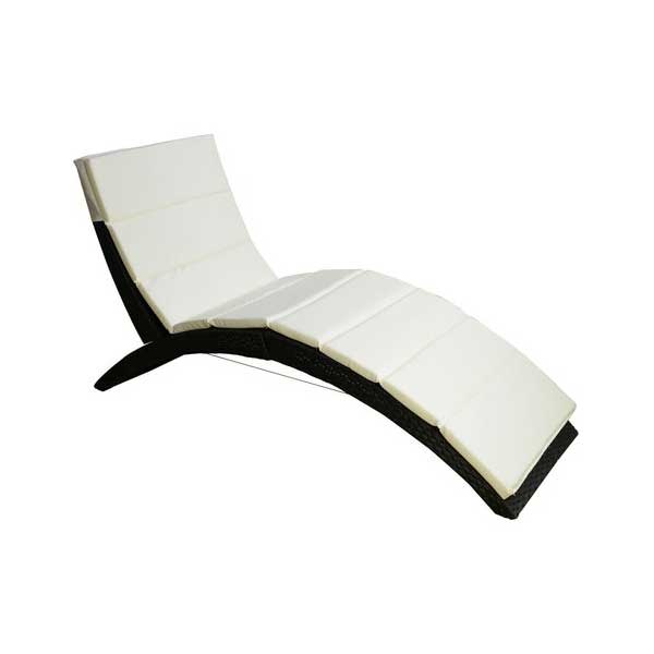 Outdoor Furniture Wicker Sun Lounger - Brolly