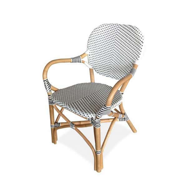 Classic French Bistro Cane & Wicker Furniture - Coffee Chair - Alberta