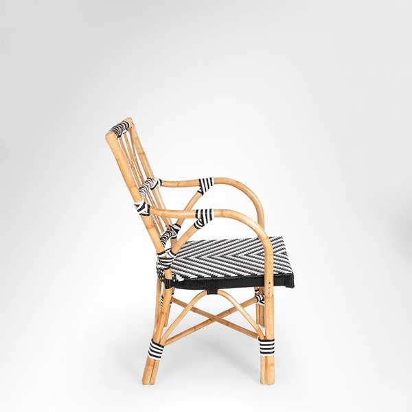 Classic French Bistro Cane & Wicker Furniture - Coffee Chair - Tanzan
