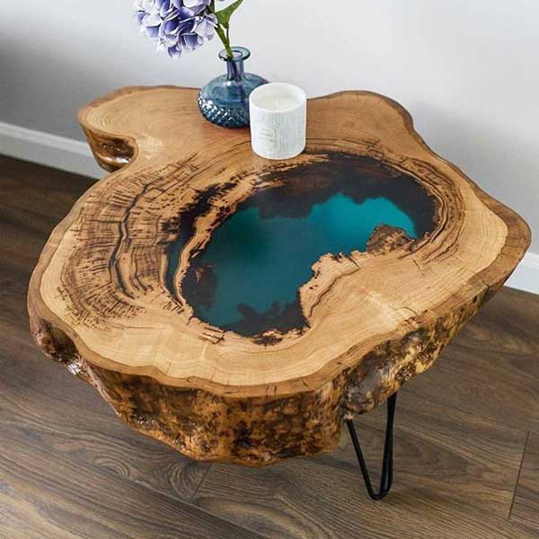 Epoxy Resin Furniture - Bed Side Table - Cantone