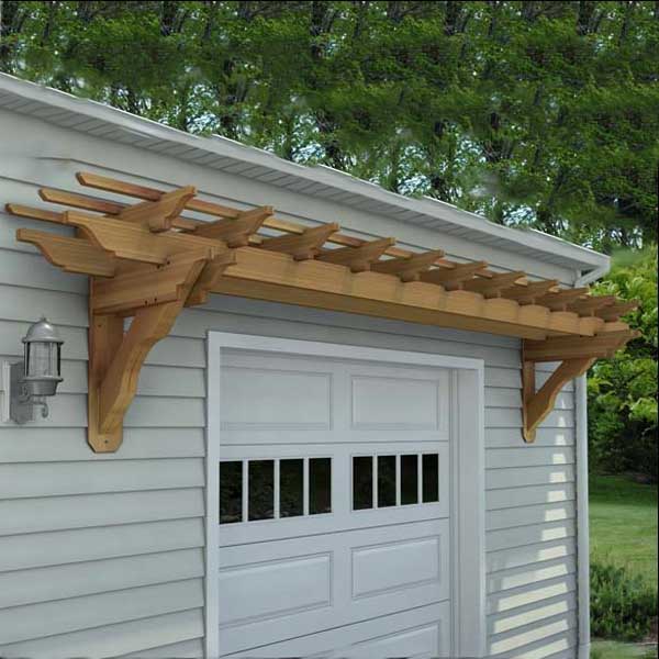 Eyebrow Pergola with Thermo Pine Wooden Furniture 