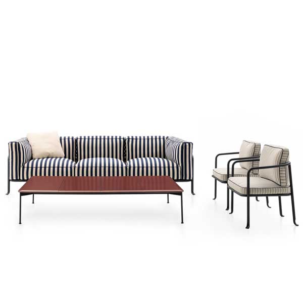 Fabric upholstered Outdoor Furniture - Sofa Set - Borean