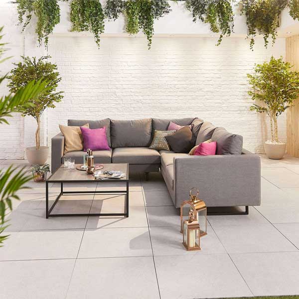 Fabric Upholstered Outdoor Furniture - Sofa Set - Edenia