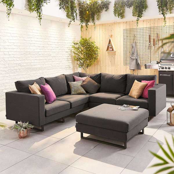 Fabric Upholstered Outdoor Furniture - Sofa Set - Edenia 