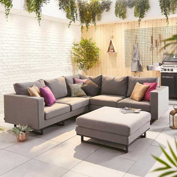 Fabric Upholstered Outdoor Furniture - Sofa Set - Edenia