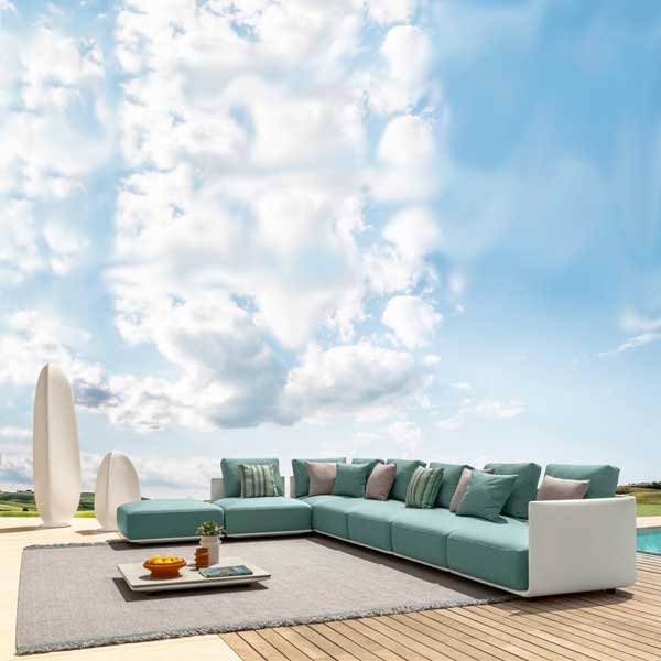Fully Upholstered Outdoor Furniture - Sofa Set - Melena