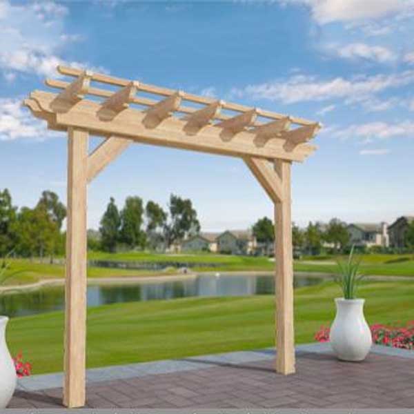 In-line Pergola with Thermo Pine Wooden Furniture