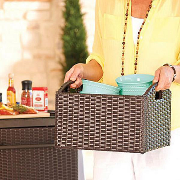 Outdoor Wicker Tray Easy