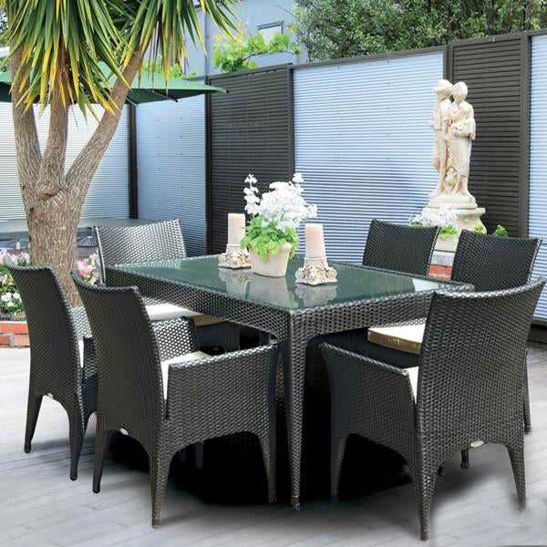 Outdoor Wicker Garden Set - Ebony