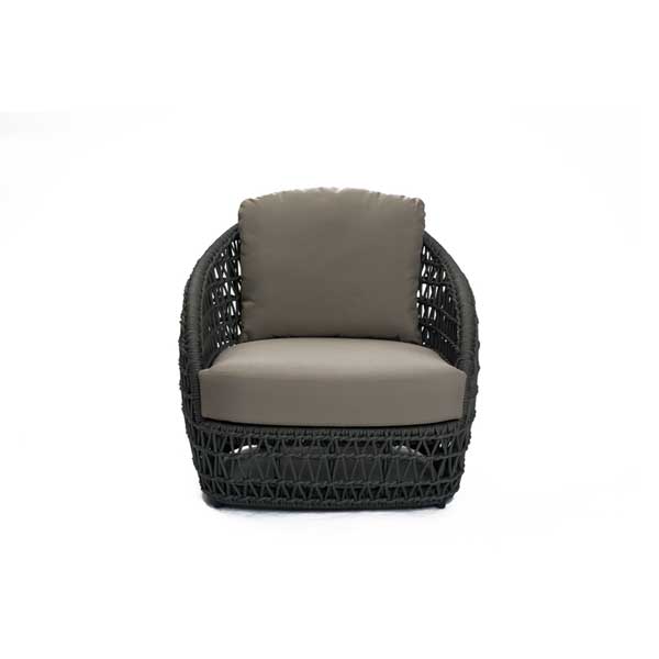Outdoor Braid and Rope Heigh Back Chair,Lazy Chair, Rest Chair, Easy Chair, Ocassional Chair - Bau