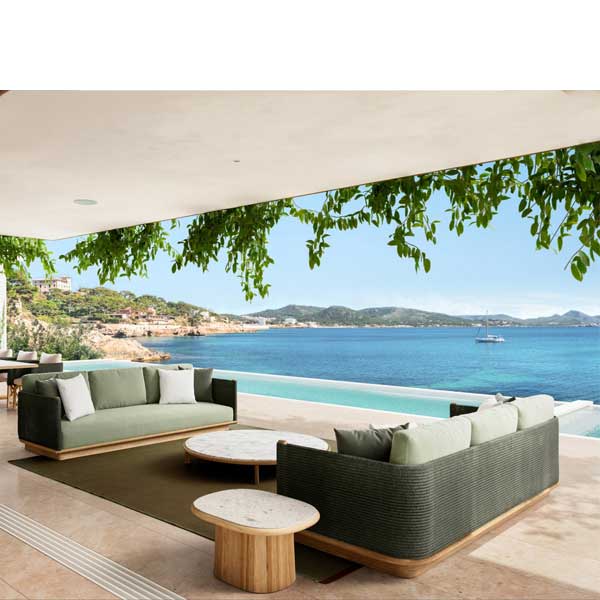 Fabric Upholstered Outdoor Furniture - Sofa Set - Scots